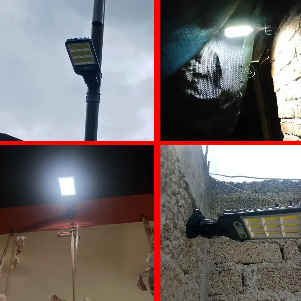 108 LED Solar Lights Outdoor With 3 Mode Waterproof Motion Sensor Security Lighting LED Wall Street Lamp for Garden Patio Path