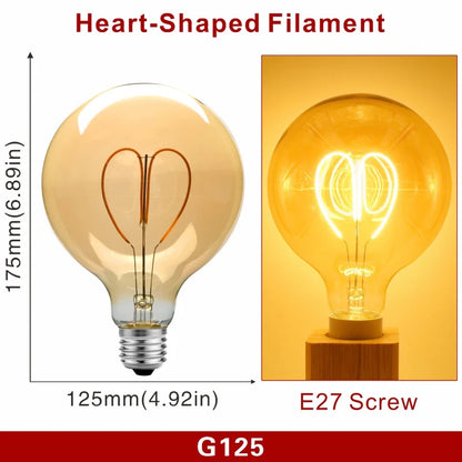 E14 E27 Retro LED Spiral Filament Light Bulb 4W Warm Yellow 220V C35 A60 T45 ST64 T185 T225 G80 G95 G125 Vintage Edison Lamp