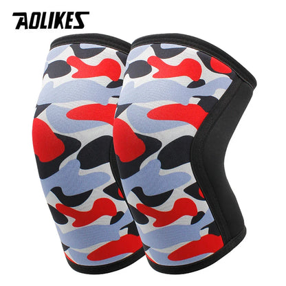 AOLIKES 7mm Compression Knee Sleeves for Weightlifting Support, Powerlifting Strength, Heavy Squats, Cross Training, Gym Fitness