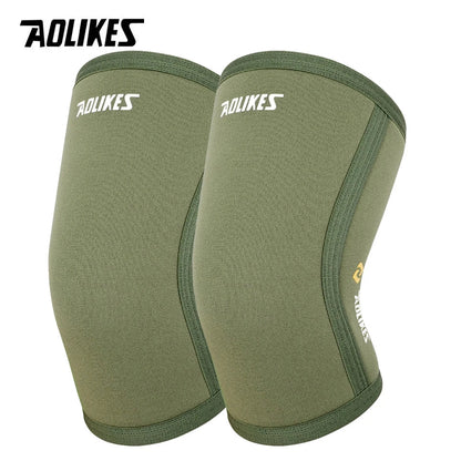 AOLIKES 7mm Compression Knee Sleeves for Weightlifting Support, Powerlifting Strength, Heavy Squats, Cross Training, Gym Fitness