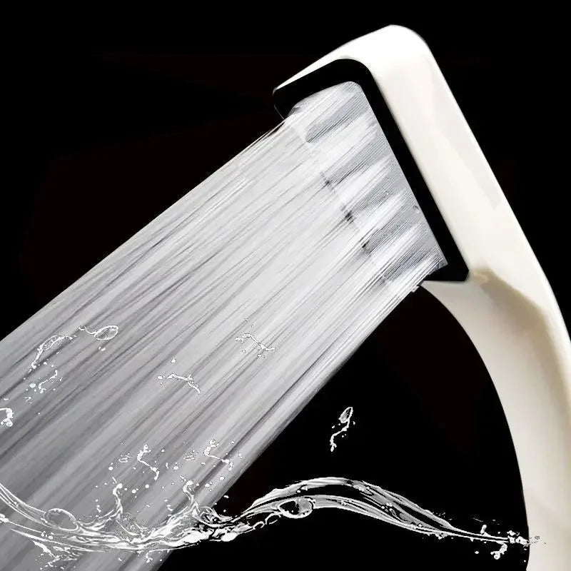 Bathroom Shower Head 300-Hole Square Hand-Held Pressurized Shower Nozzle Bath Pressurized Shower Head Water-Saving