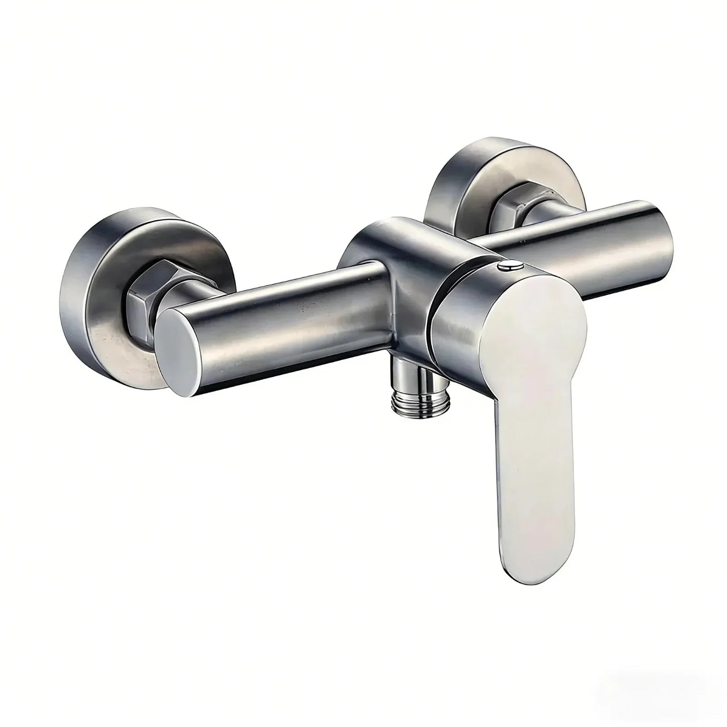 304 Stainless Steel Bathroom Shower Faucet Wall Mounted Triple Tub Faucet Hot and Cold Water Mixing Valve Faucet with G1/2 Inch