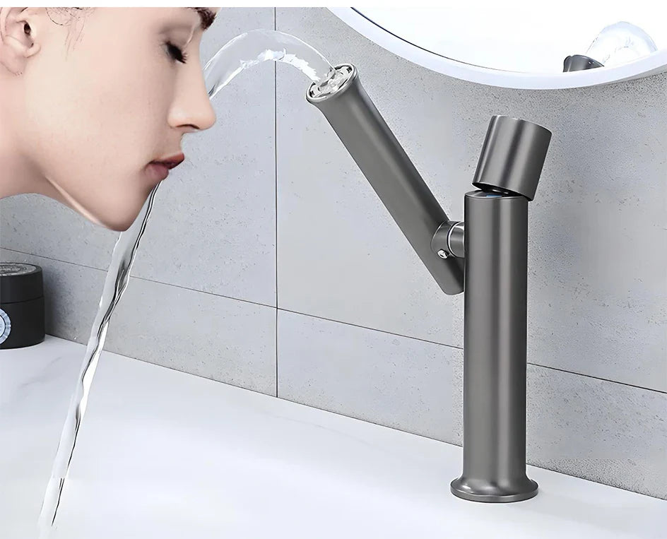 Bathroom Faucets Stainless Steel 304 Brushed Gold Basin Mixer Sink Faucet Gourmet Washbasin Tapware Hot Cold Water Tap Grey