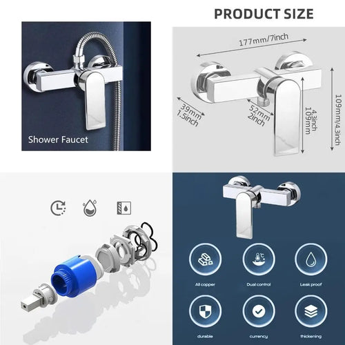 652F Fashion Single Handle Shower Mixer Bath Faucet Modern Single Lever Shower Faucet Bathroom Tap Elegant Shower Mixer Tap