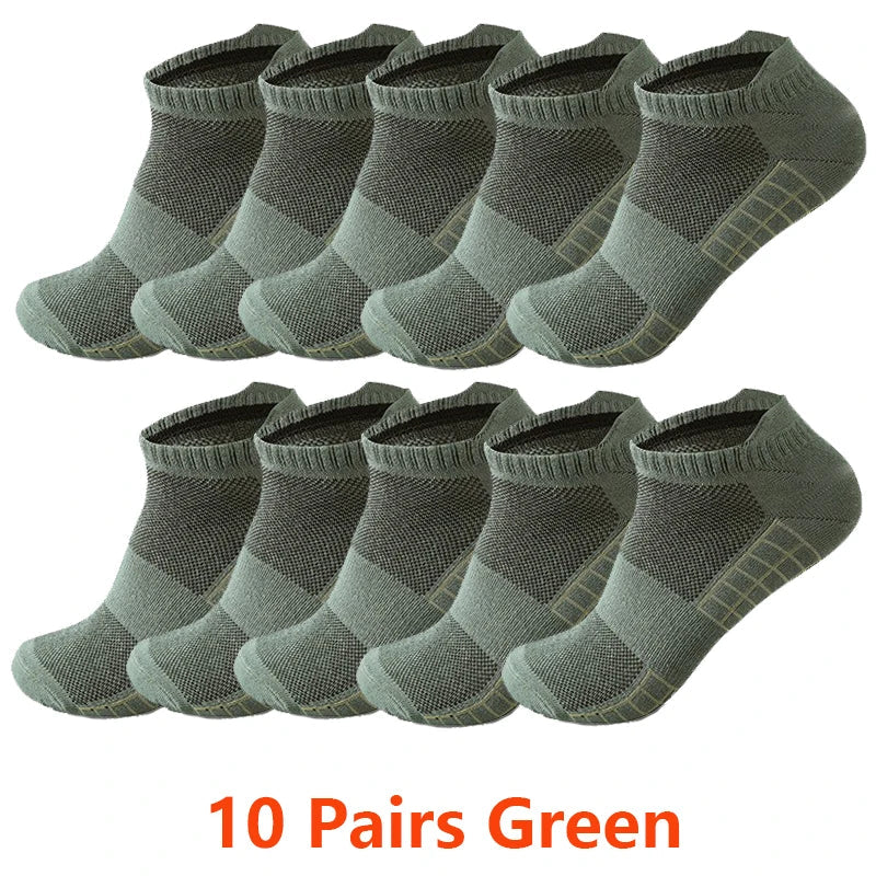 10/20 Pairs Ankle Socks Men Women Mesh Breathable Cotton Couple Student Ear thletic Sports Running Solid Color Boat Socks Summer