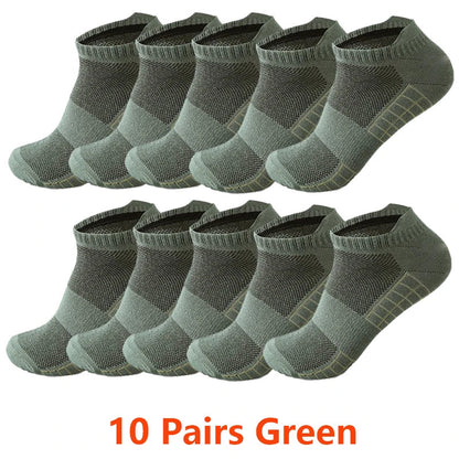 10/20 Pairs Ankle Socks Men Women Mesh Breathable Cotton Couple Student Ear thletic Sports Running Solid Color Boat Socks Summer
