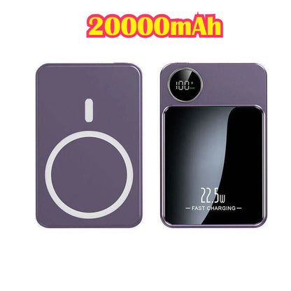 20000mAh Alloy Magnetic Powerbank Magnetic Power Bank Wireless Fast Charger for IPhone 17 16 151413 Backup Battery for Magsafe