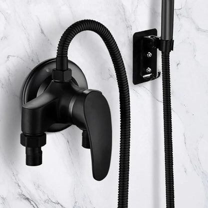 Cold Hot Mixer Tap Bathroom Faucets Black Shower Faucet Shower Head Set Household Wall Mounted Shower Mixer Valve Switch