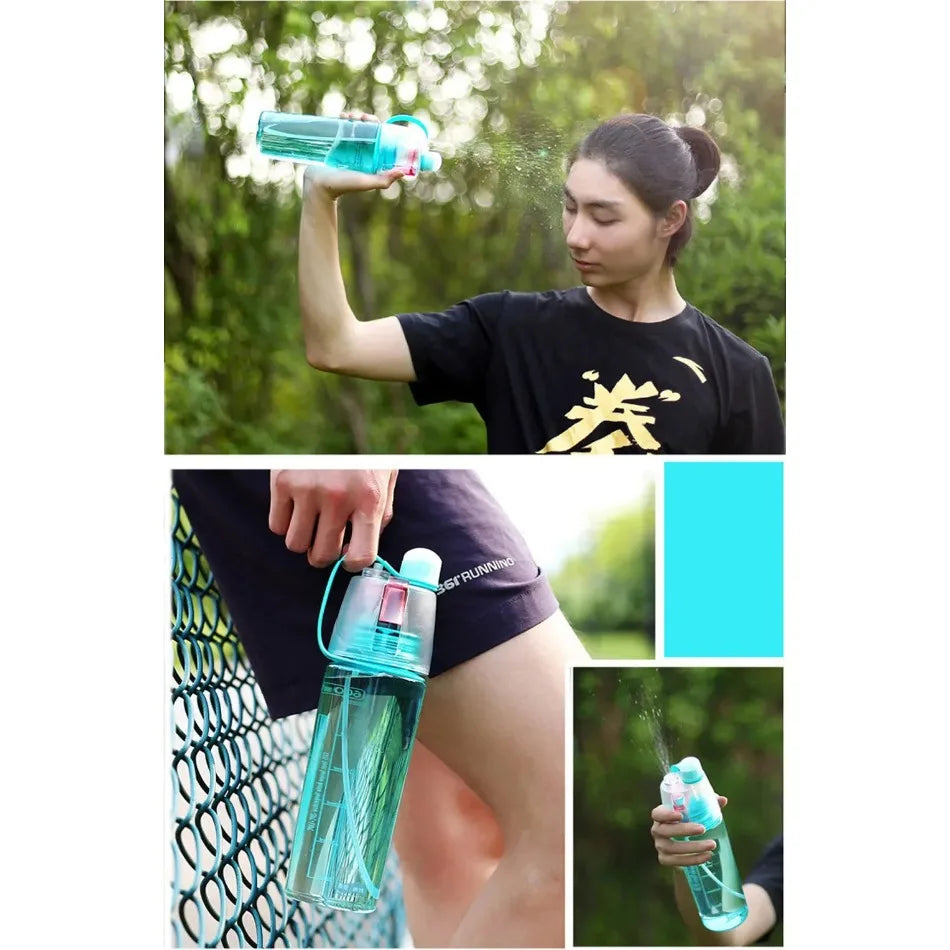 1 Pcs 600ml Water Bottle for Girls Outdoor Sport Fitness Cup Large Capacity Spray BPA Free Drinkware Travel