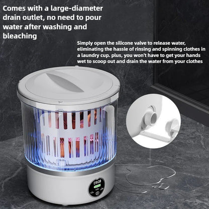 3L Mini Washing Machine Portable Home Clothes Socks Underwear Cleaning Washing Machine Travel Washing Machine with Spin Drying