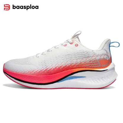 Baasploa New Running Shoes Women Lightweight Breathable Non-slip Sneakers Female Outdoor Carbon Plate Professional Sports Shoes
