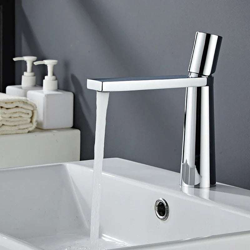Bathroom Basin Faucet Stainless steel Mixer Tap Black/Chrome/White Wash basin Faucet Single Handle Hot and Cold Faucet