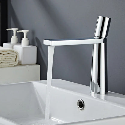 Bathroom Basin Faucet Stainless steel Mixer Tap Black/Chrome/White Wash basin Faucet Single Handle Hot and Cold Faucet