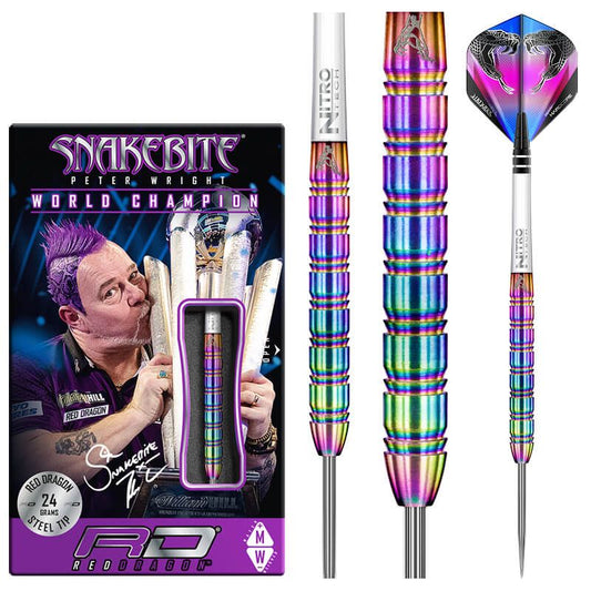 RED DRAGON Peter Wright Snakebite 1 Darts - 85% Tungsten - 24g