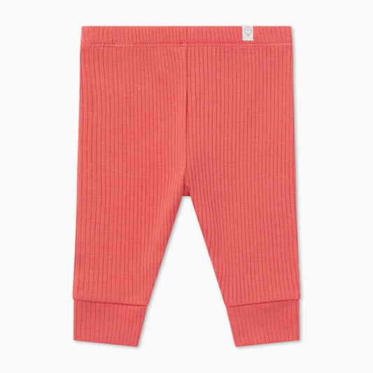 Coral Ribbed Leggings