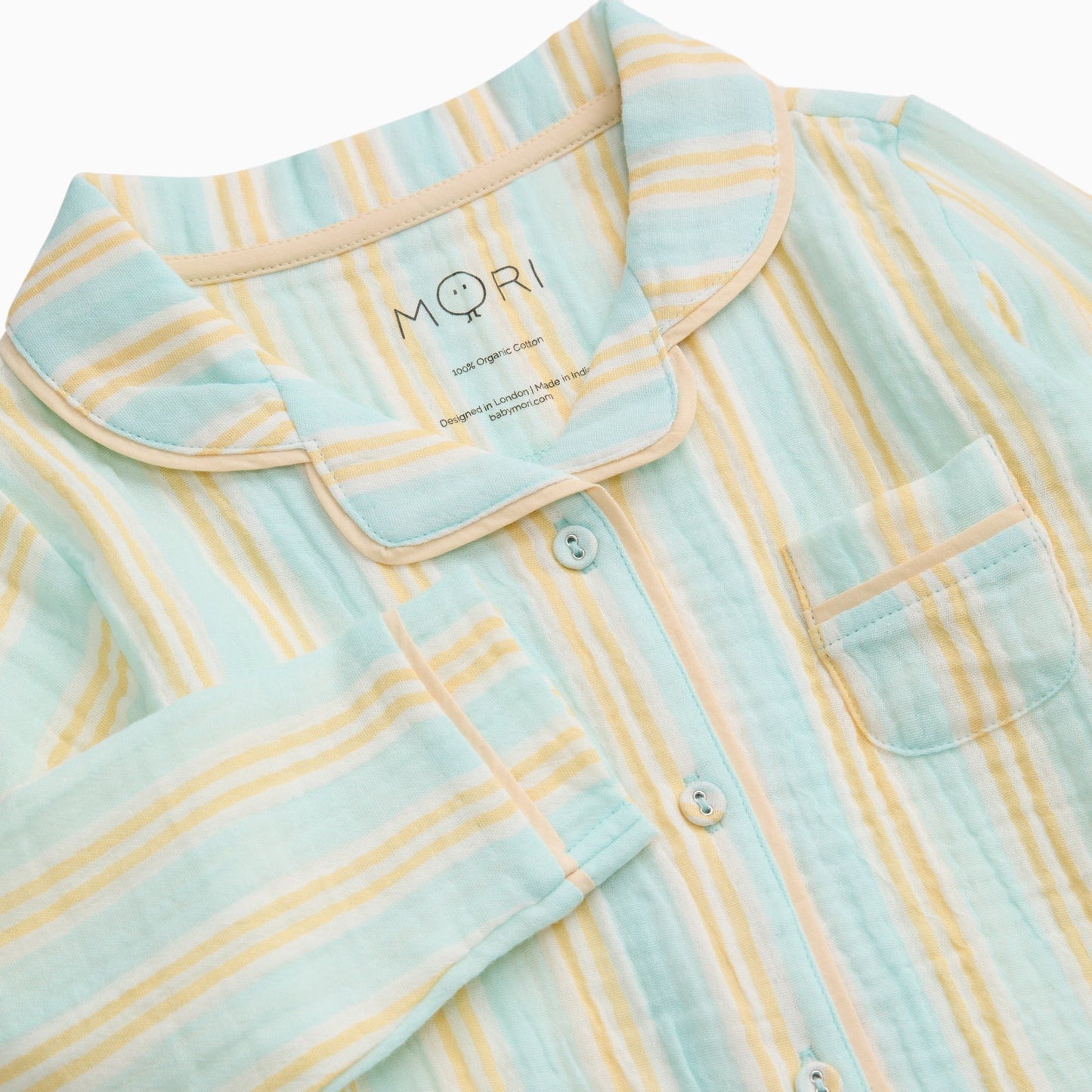 Blue Striped Button Up Pyjamas