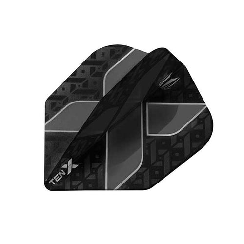 Target TEN-X Dart Flights - Low Drag Anti Deflection - Black