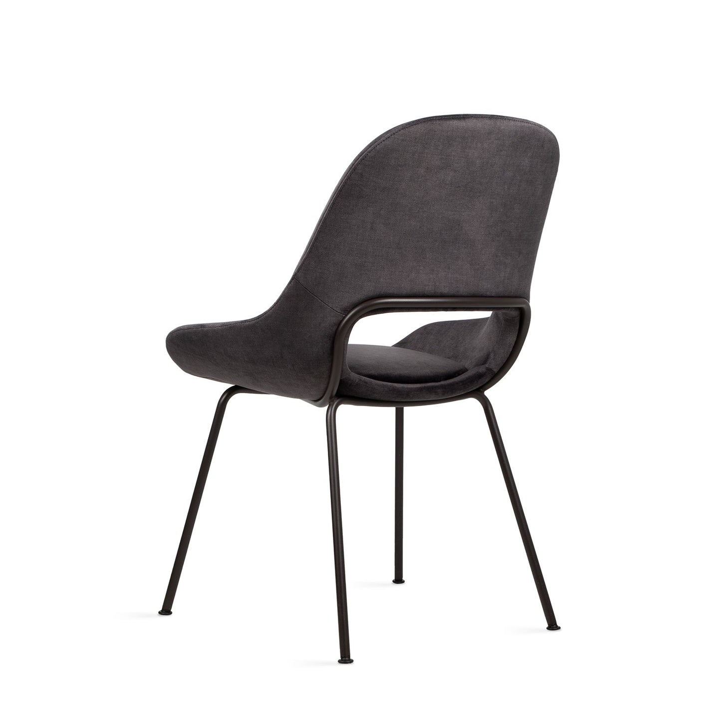 freifrau | theia armchair low | steel frame black | smart charbon
