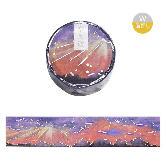 BGM Washi Tape - Foil Stamping - Sky Encyclopedia - Twilight