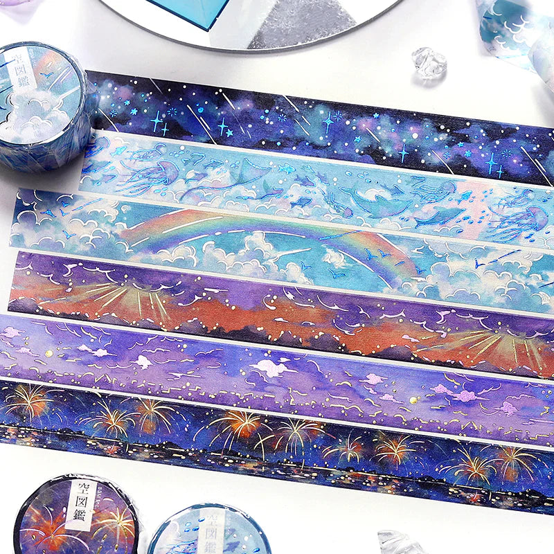 BGM Washi Tape - Foil Stamping - Sky Encyclopedia - Twilight