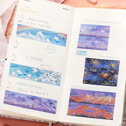 BGM Washi Tape - Foil Stamping - Sky Encyclopedia - Twilight