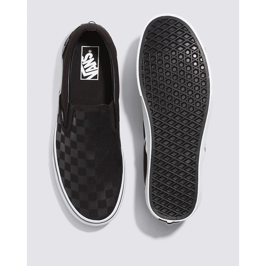 VANS - CLASSIC SLIP-ON CHECKERBOARD | BLACK/BLACK