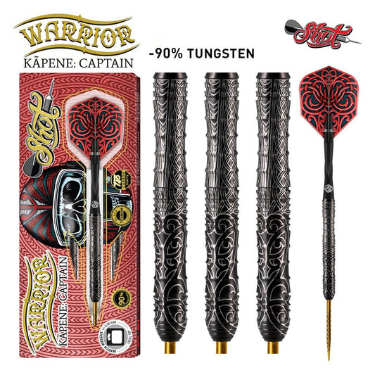 SHOT Warrior Kapene Steel Tip Darts - 90% Tungsten