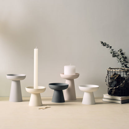 aery living | porcini candle holder large | grey - LC