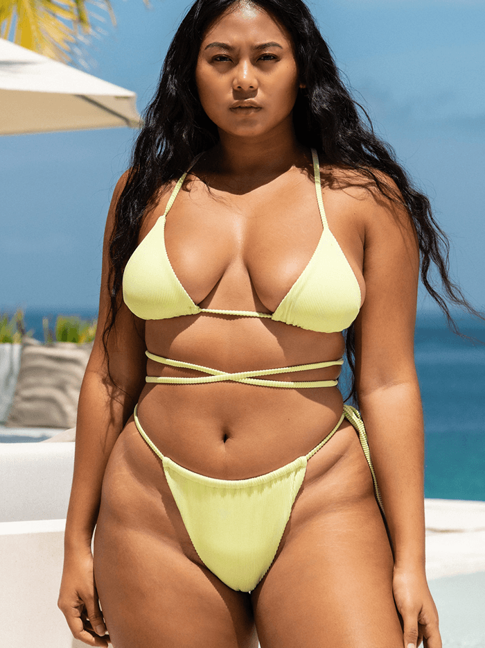 Airee Top / Lime Rib - Kotomi Swim