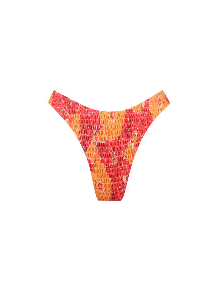 Angie Bottom / Retro Floral Smocked - Kotomi Swim