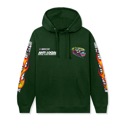 Anti Social Social Club x Nascar Daytona Hoodie - Dark Green