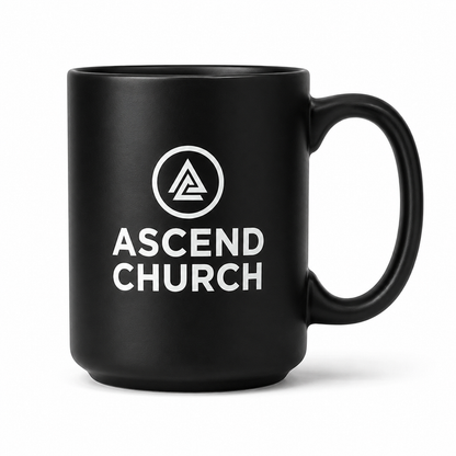 Ascend Black/White Psalm 23:1 Coffee Mug