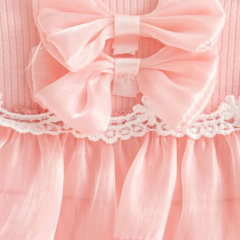 Baby Girl Dress Spring/Fall Bow-Tie Tulle Girls Dress Adorable Christmas Baby Dress Baby Girl Clothing
