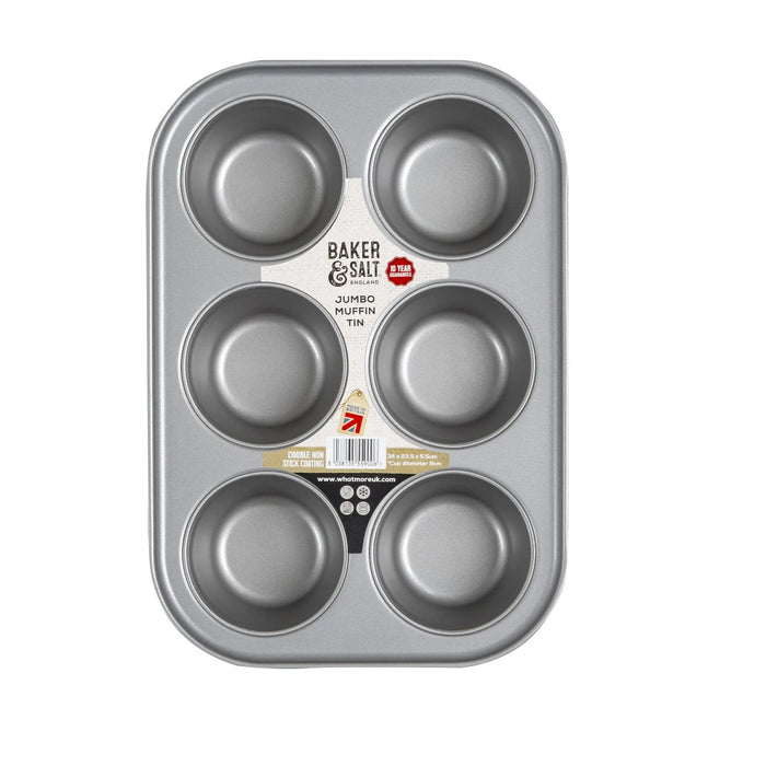 Baker & Salt 6 Cup Jumbo Muffin Tin Baker & Salt