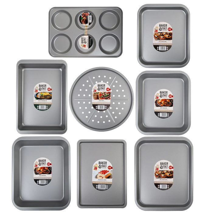 Baker & Salt 8 Piece Roaster & Tray Set Baker & Salt