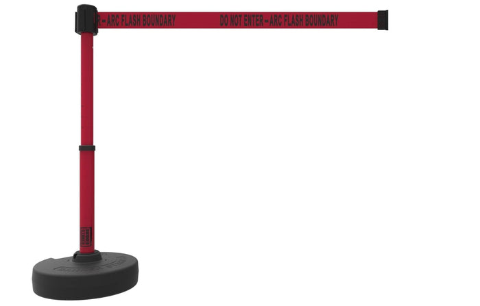 Banner Stakes PLUS Line Stanchion with 15 ft Belt Head, Stake, and Base - Crowd Control Warehouse