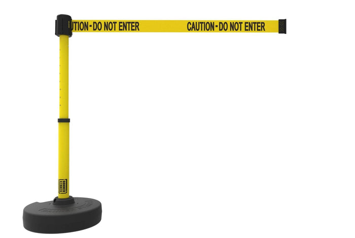 Banner Stakes PLUS Line Stanchion with 15 ft Belt Head, Stake, and Base - Crowd Control Warehouse