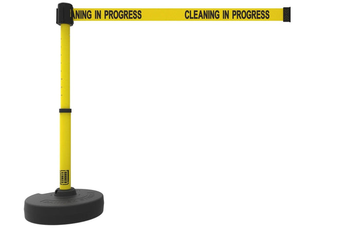 Banner Stakes PLUS Line Stanchion with 15 ft Belt Head, Stake, and Base - Crowd Control Warehouse