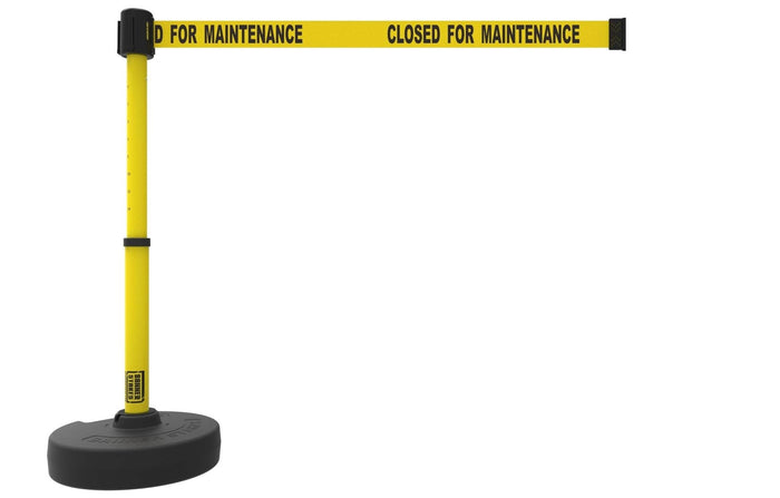 Banner Stakes PLUS Line Stanchion with 15 ft Belt Head, Stake, and Base - Crowd Control Warehouse