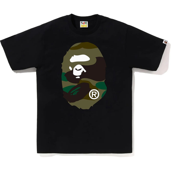 BAPE 1ST CAMO BIG APE HEAD TEE M Black X Green