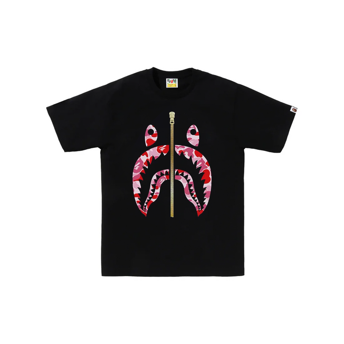BAPE ABC Camo Milo Shark Tee - Black Pink