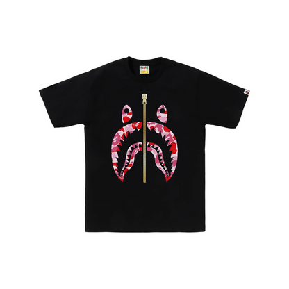 BAPE ABC Camo Milo Shark Tee - Black Pink