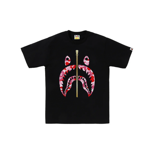BAPE ABC Camo Milo Shark Tee - Black Pink