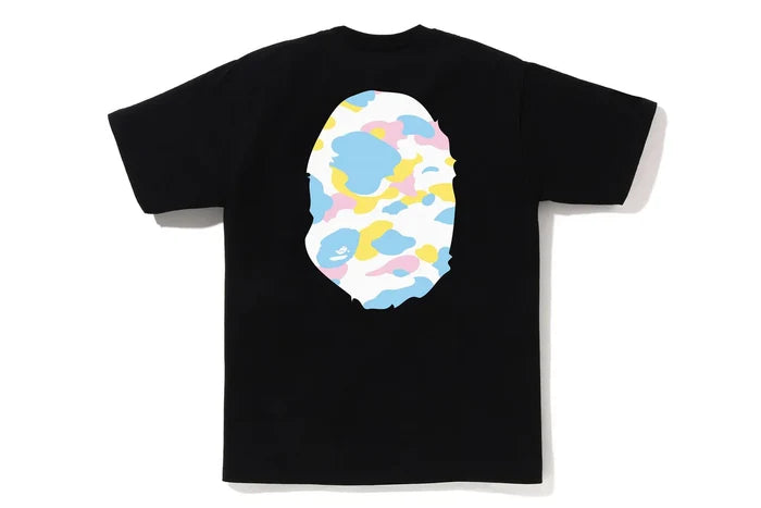 BAPE NEW MULTI CAMO BIG APE HEAD TEE M BLACK
