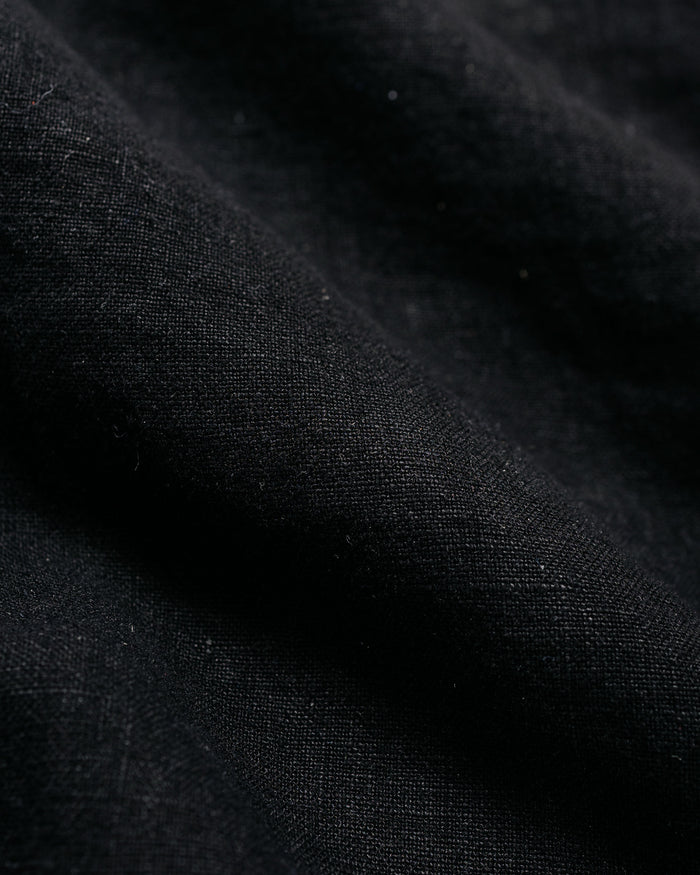 Bather Black Linen Leisure Short