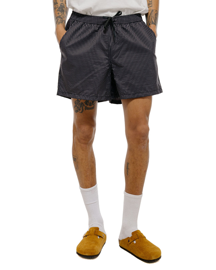 Bather Black Seersucker Modern Trunk