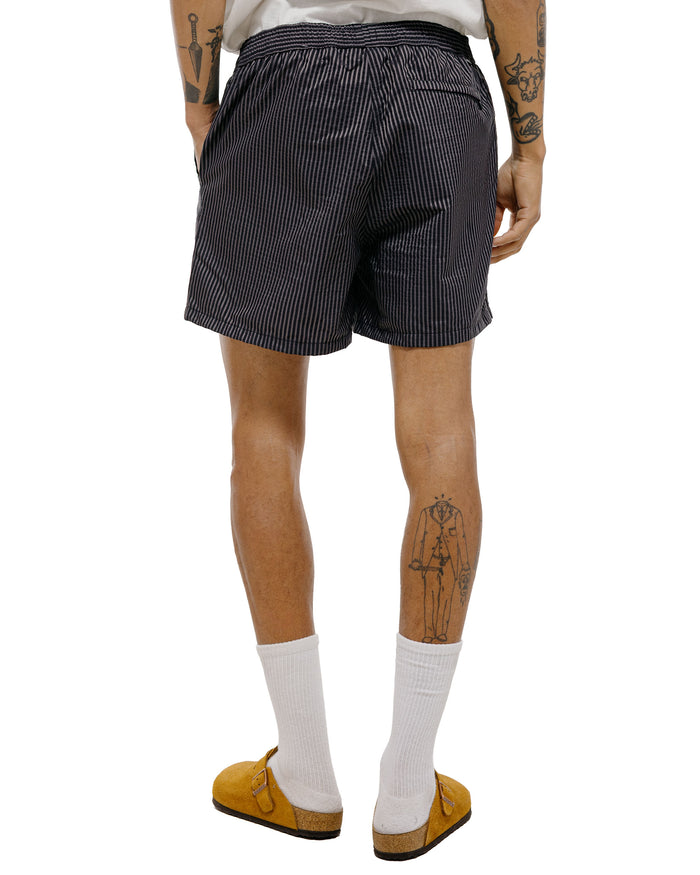 Bather Black Seersucker Modern Trunk