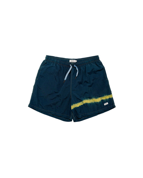 Bather Caeterpillar Over Dyed Indigo Kiwi Swim Trunk