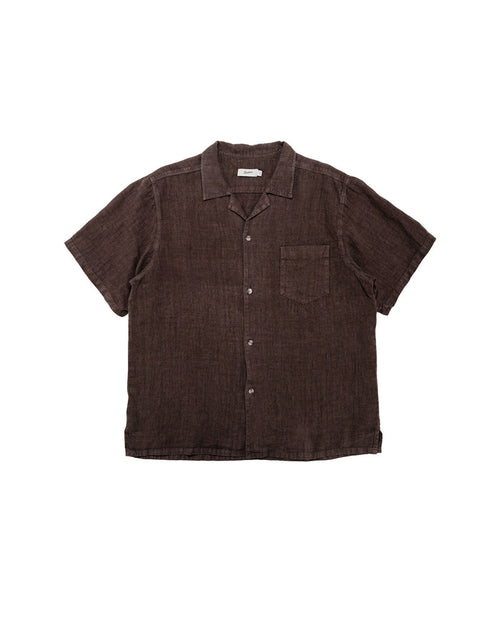 lost & found Bather Bather Espresso Linen Camp Shirt