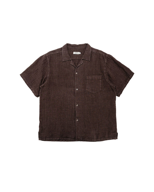 lost & found Bather Bather Espresso Linen Camp Shirt